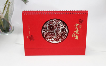 高檔镂金工藝台曆定做，定做